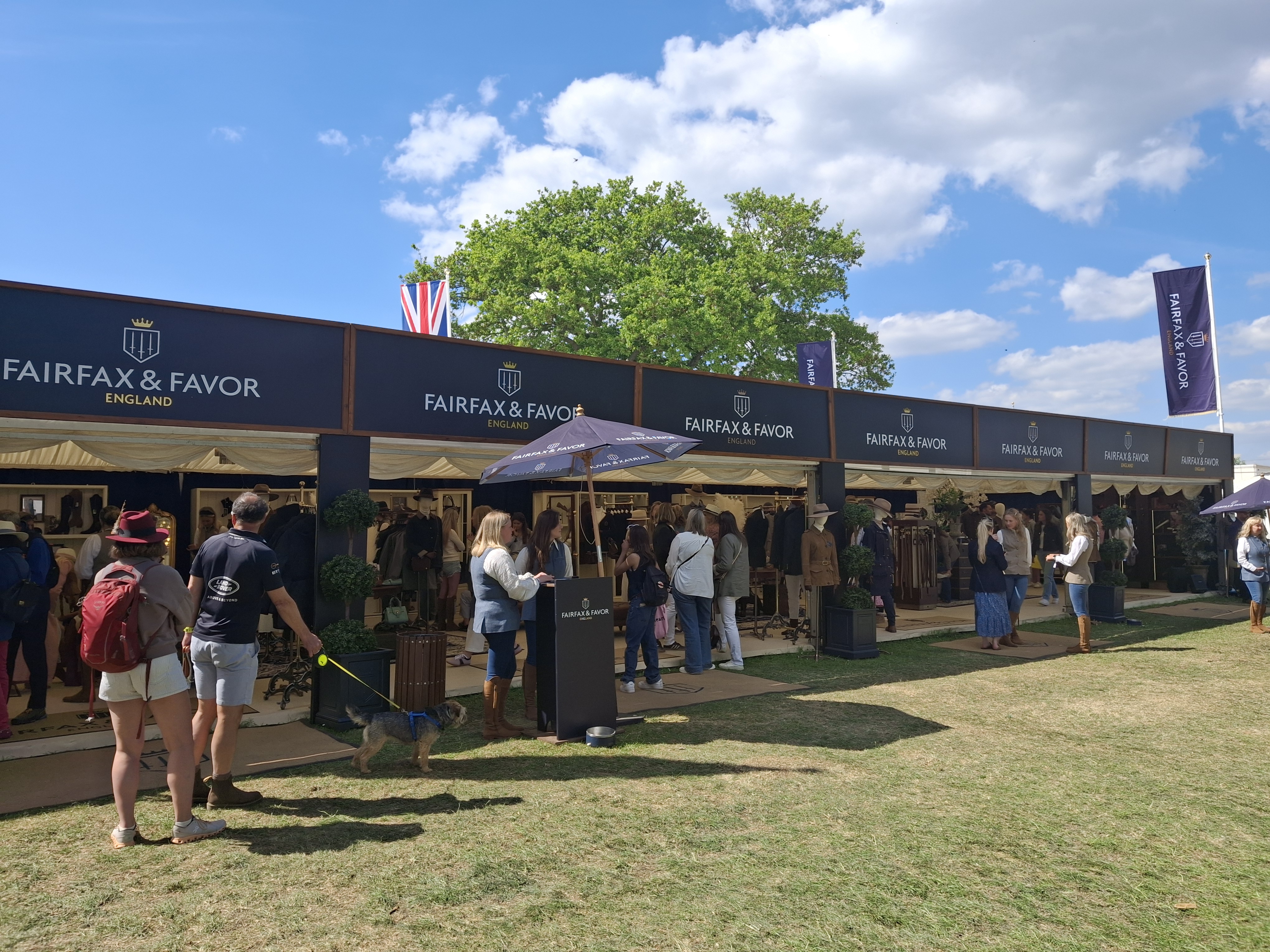 Tradestand marquee for Corporate client with their branded banners
