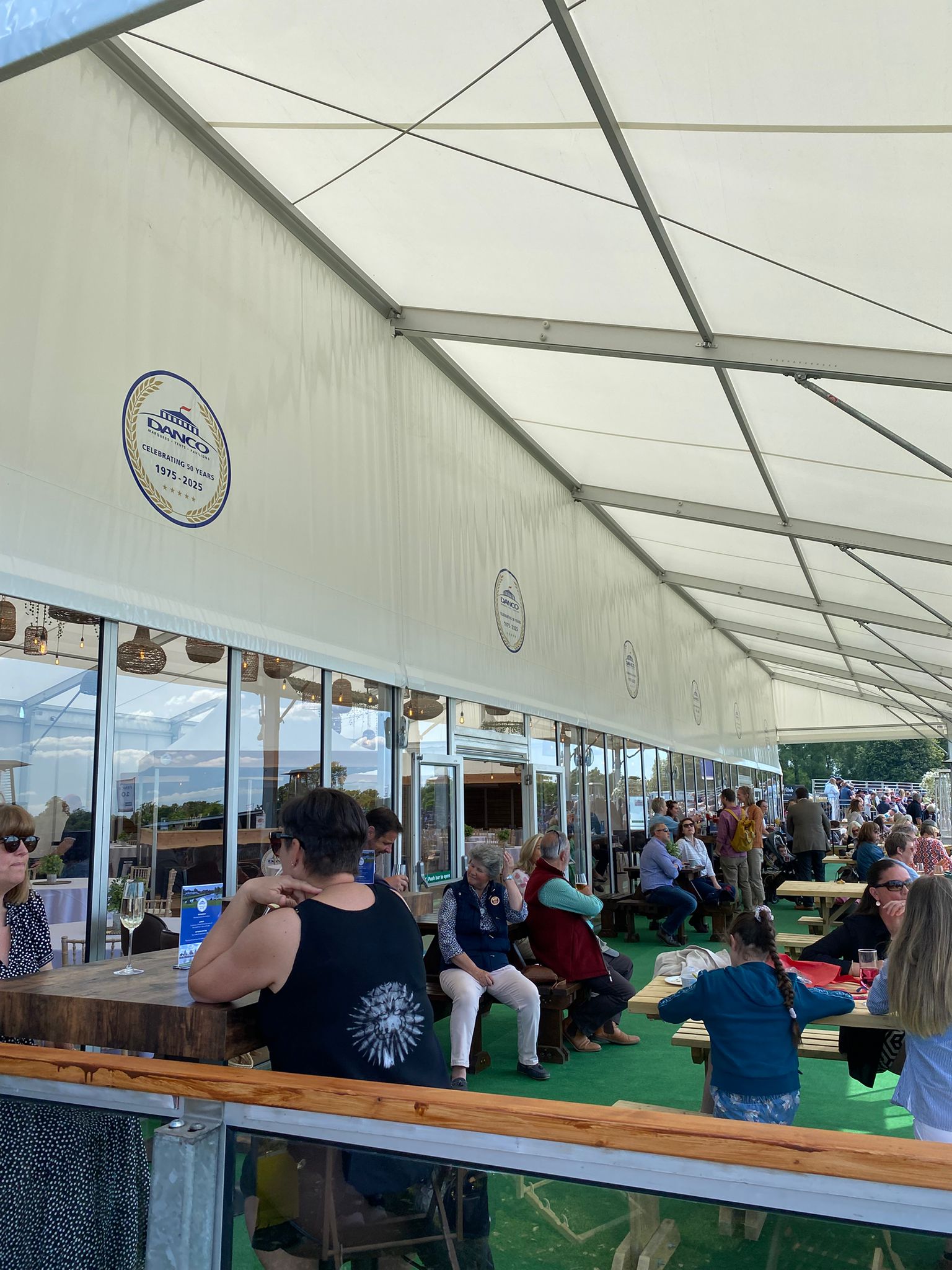 Clients enjoying hospitality on the balcony
