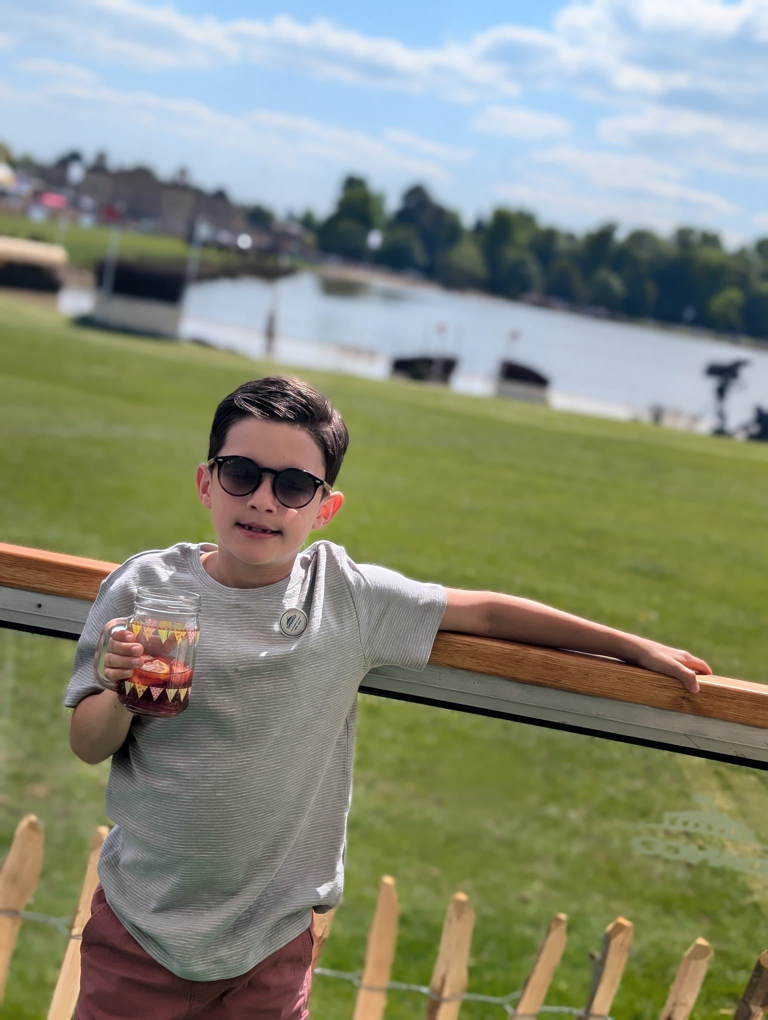 Taking in the day with a cold fruit mocktail